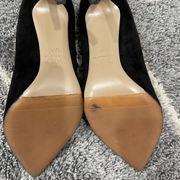 Valentino rock stud 100 suede pumps - Picture 6 of 8